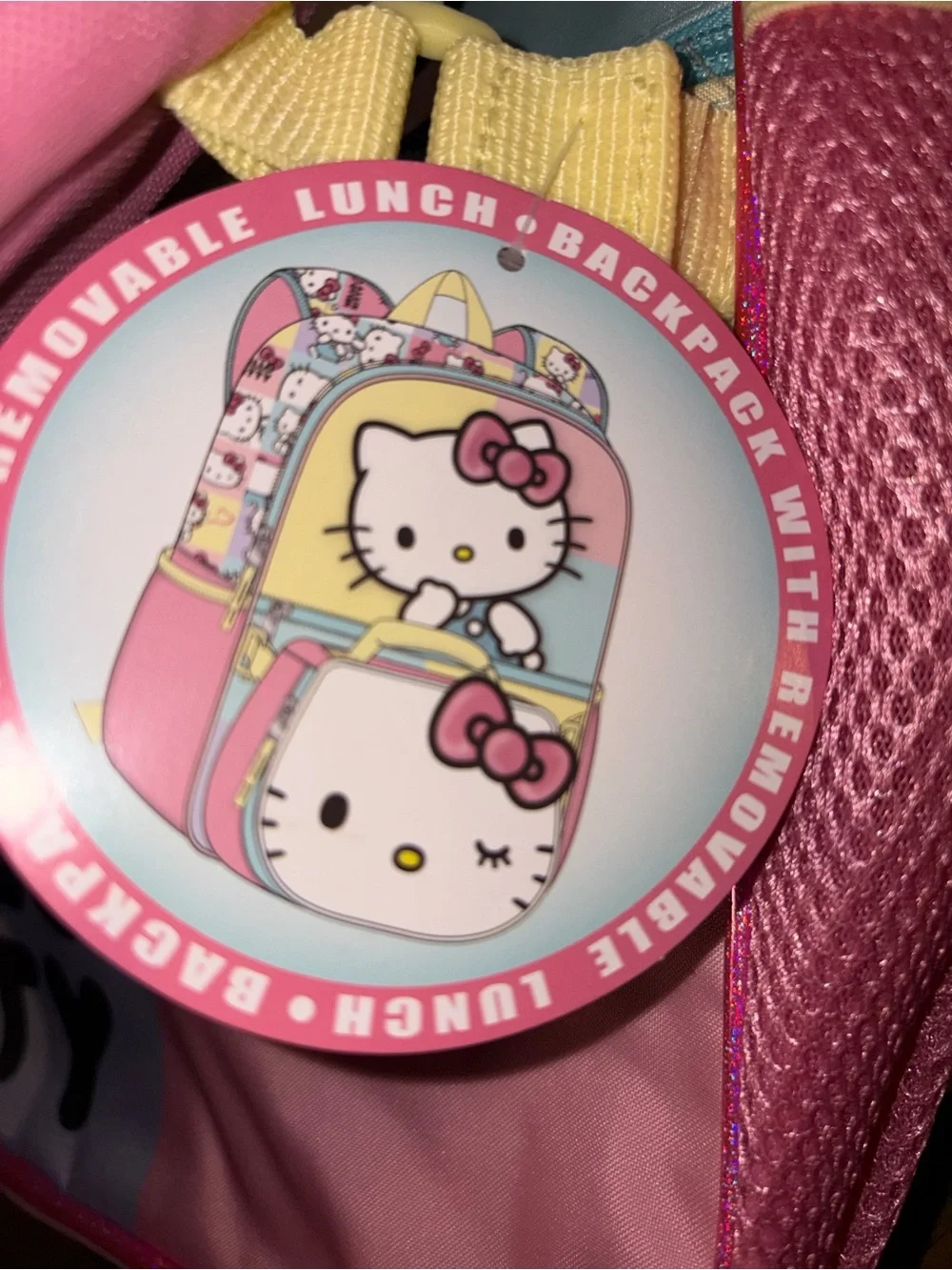 Hello Kitty White, Pink & Yellow Kids Backpack Set